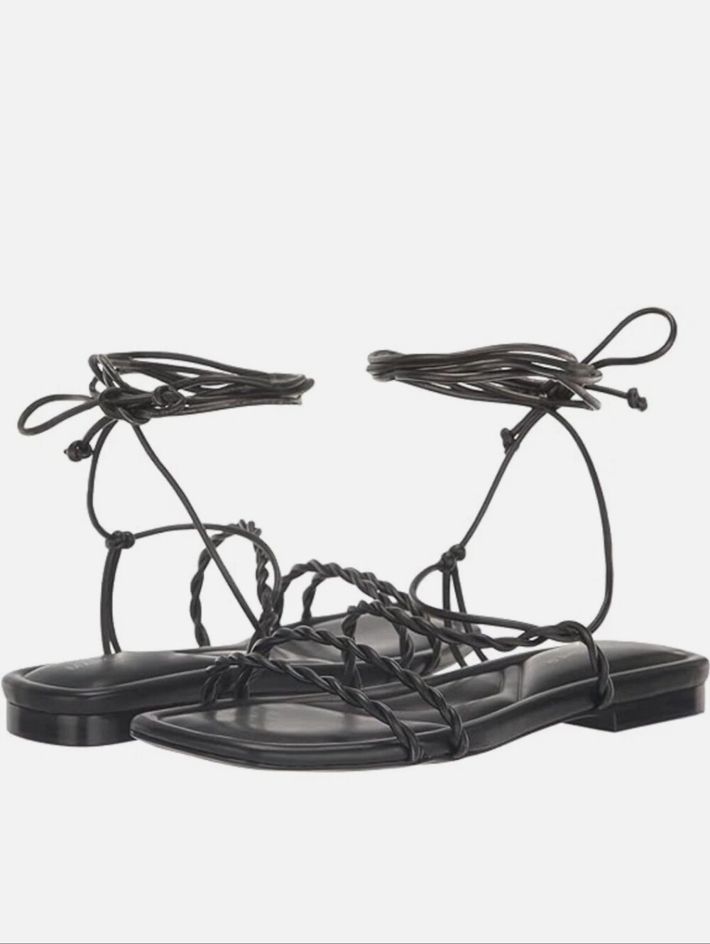 New w/Box Marc Fisher Lakita Vegan Leather Twisted Strappy Gladiator Flat Sandal